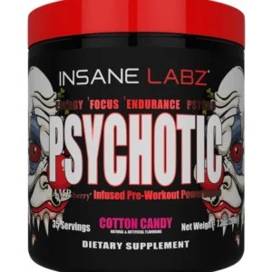 insane labz – psychotic pre workout powder cotton candy – 208g