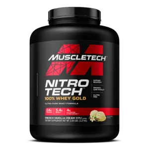 muscletech nitro tech 100% whey gold – 5lbs (2.27kg) – french vanilla cream us